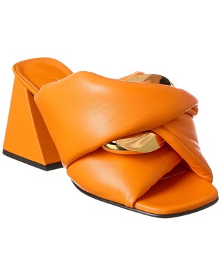 

Женские кожаные сандалии Jw Anderson Twist, Оранжевый, NA
