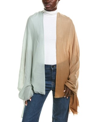 Легкая накидка из смеси шерсти и кашемира Vince Oversize Dip-Dye Womens Blue Os