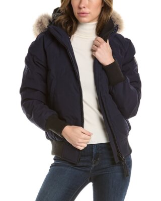 

Женский бомбер Canada Goose Savona Black Label, синий размер, NA
