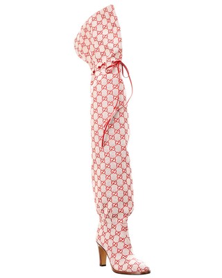

Женские ботфорты Gucci Gg Canvas, красные 36,5, Красный, NA