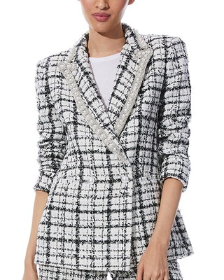 

Женский блейзер Alice + Olivia Justin, Black/off white