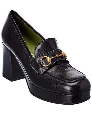 Gucci Leather Platform Loafer Womens
