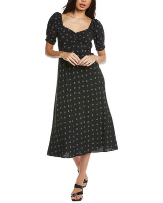 

Женское платье миди Madewell Sweetheart с пышными рукавами, Белый