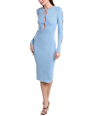 Bcbgmaxazria Миди-свитер женский синий Xxs