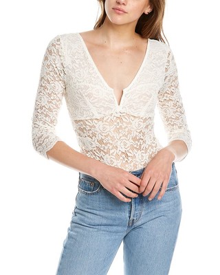 

Женское кружевное боди Bcbgmaxazria белое, Белый