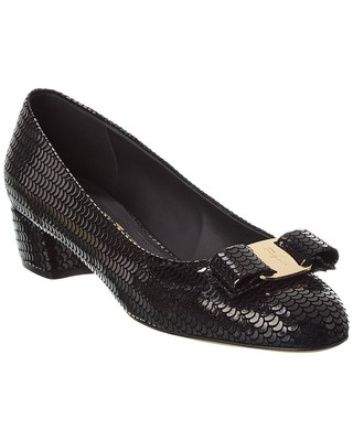 Женские замшевые туфли-лодочки с бантом Ferragamo Vara