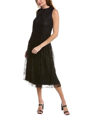 

Женское платье миди Lafayette 148 New York Avalynn, Черный