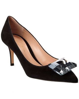 

Женские замшевые туфли Gianvito Rossi Jaipur 70, Черный, NA