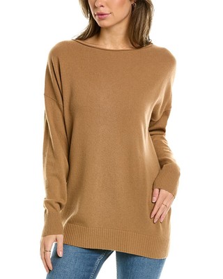 

Lafayette 148 New York Свободный женский пуловер из смеси шерсти и кашемира, Pecan