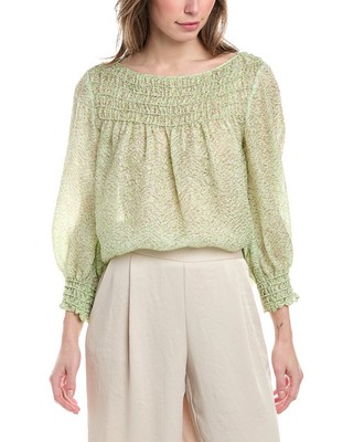 Женская блузка из смесового шелка Lafayette 148 New York Paley M