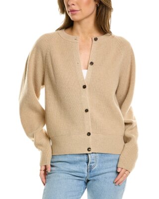 

Lafayette 148 New York Женский кардиган из шерсти и кашемира на пуговицах, бежевый