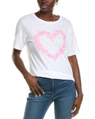 Широкая футболка Chrldr Heart Stitch Женская белая Xs