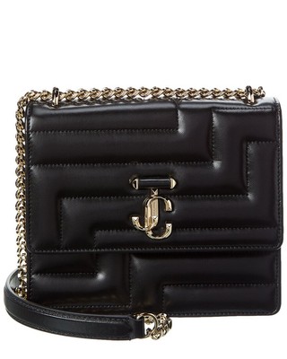 

Jimmy Choo Avenue Quad Стеганая кожаная сумка через плечо женская черная, NA