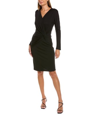 

Женское платье миди Josie Natori с боковым узлом, черное, Черный