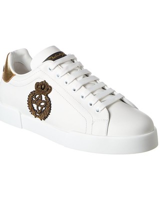 

Мужские кожаные кроссовки Dolce - Gabbana, Iwhite, NA