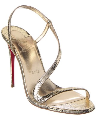 

Christian Louboutin Rosalie 100 Кожаные сандалии женские золотистые, Золотой, NA