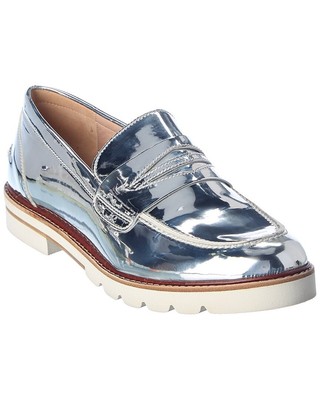 

Женские лакированные лоферы Stuart Weitzman Merrit, серебро, Серебряный, NA