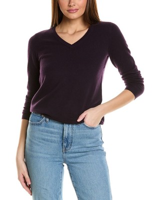 Женский кашемировый свитер Amicale Cashmere Basic с V-образным вырезом