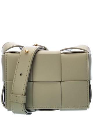 

Кожаная женская сумка через плечо Bottega Veneta The Pouch Mini Intrecciato, коричневая, NA