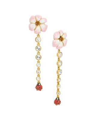 Женские серьги с цветами Oscar De La Renta 14K