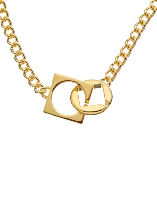 Женское золотое колье Jacquemus Le Collier Rond Carre