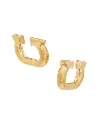 Ferragamo Gancini Earrings Womens Gold Ns