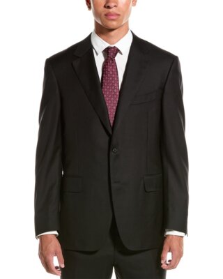 Pre-owned Canali Wool 2pc Suit Men's In Black