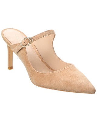 

Женские замшевые мюли Stuart Weitzman Crystal Buckle 75, Коричневый, NA