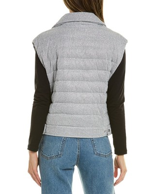 Pre-owned Herno Metallic Cropped Vest Women's In Gray