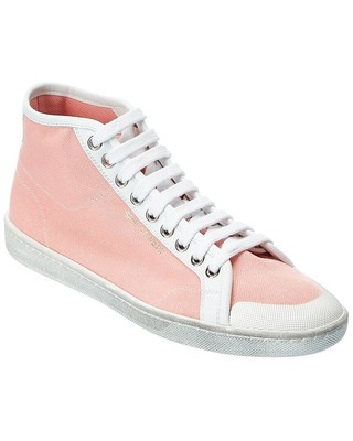 Saint Laurent SL39 Mid Top Canvas Кроссовки женские розовые 37