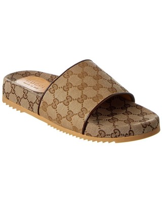 

Мужские холщовые шлепанцы Gucci Gg коричневые 5 Великобритания, Бежевый, 624695H63209763