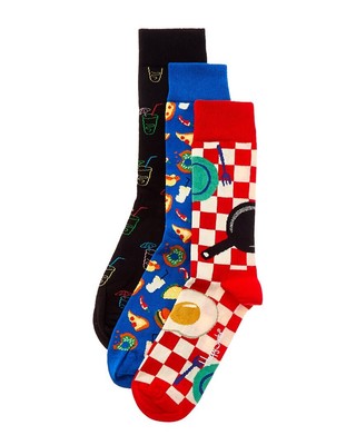 

Мужские носки Happy Socks 3Pk Junk Food Crew, 41–46, Multi