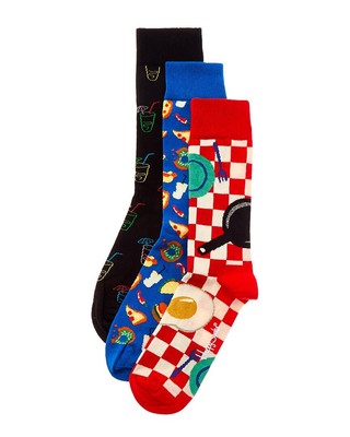 Мужские носки Happy Socks 3Pk Junk Food Crew, 41–46