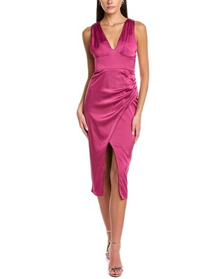 

Платье миди с лямкой на бретельках Black By Bariano Marilyn, розовое, Розовый