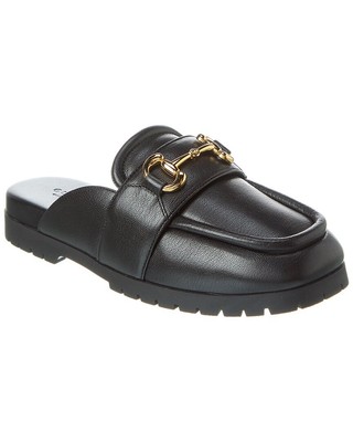 Женский мул из кожи лошади Gucci, черный 36