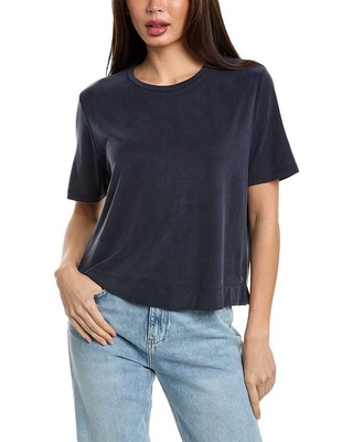 Женская футболка Majestic Filatures Stretch Semi Relaxed синего цвета 1