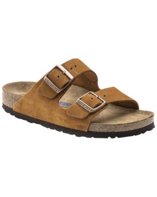 Женские узкие замшевые сандалии Birkenstock Arizona