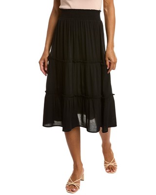 

Женская многоярусная макси-юбка Vince Camuto, Черный
