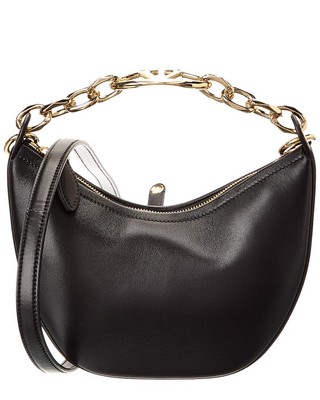 Valentino Vlogo Мини-кожаная сумка-хобо Женская черная