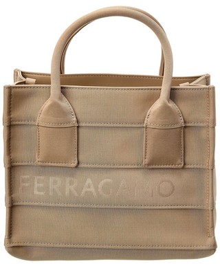 

Маленькая женская сумка-тоут Ferragamo Signature бежевого цвета, NA