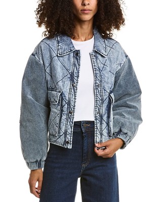 

Винтажная стеганая куртка Havana женская синяя, Синий