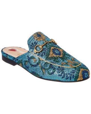 Женские туфельки из парчи Gucci Princetown