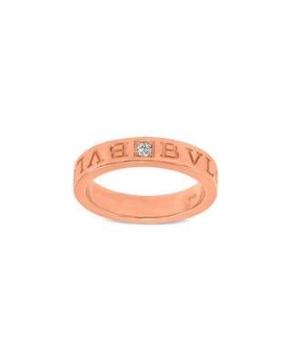 Женское кольцо с бриллиантом Bulgari из розового золота 18 карат, 0,01 Карата, 54