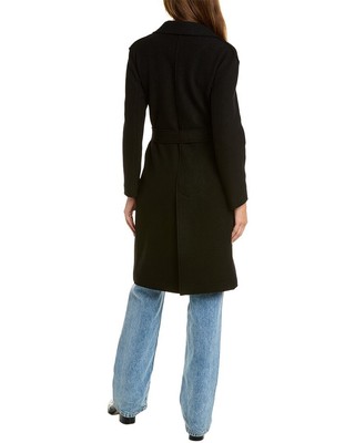 Pre-owned Cinzia Rocca Icons Wool Coat Women's Black 8
