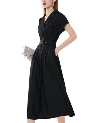 

Женское платье миди Onebuye, Черный