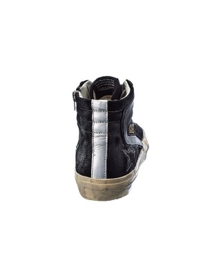 Pre-owned Golden Goose Slide Suede Sneaker Women's In Black