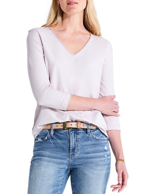 Женская футболка Nic + Zoe с V-образным вырезом и рукавами 3/4