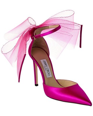 

Женские атласные туфли-лодочки Jimmy Choo Averly 100, Розовый, NA