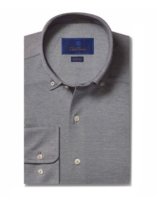 

Мужская повседневная трикотажная рубашка David Donahue, Black/white