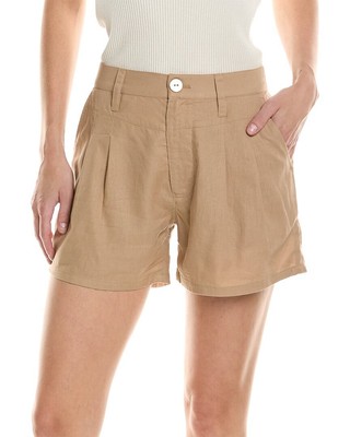 Короткие женские джинсы из плиссированной льняной смеси Hudson Jeans